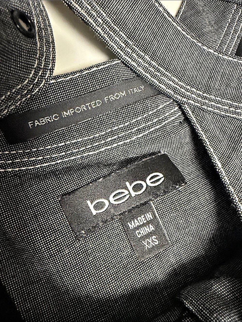 bebe Gray Lace-Up Vest & Straight-Leg Pants XS - Picture 13 of 17